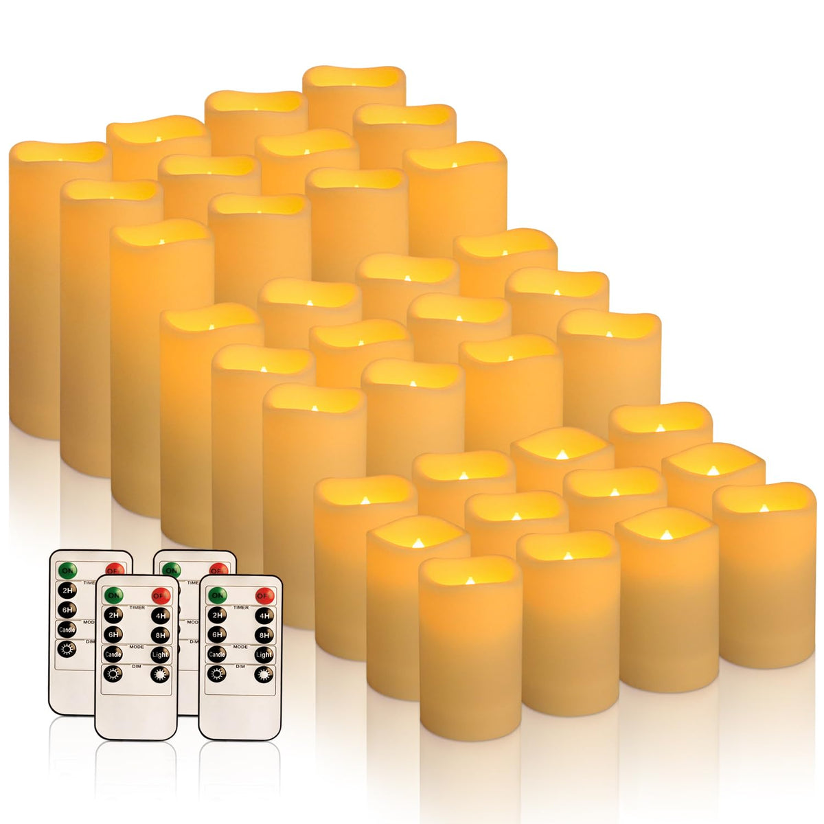 Aamdkcyu flickering LED flame mimics real candles safely