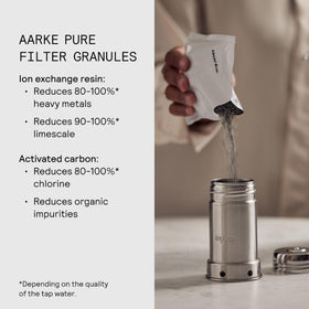 Aarke unopened granule bags stored in a cool, dry place