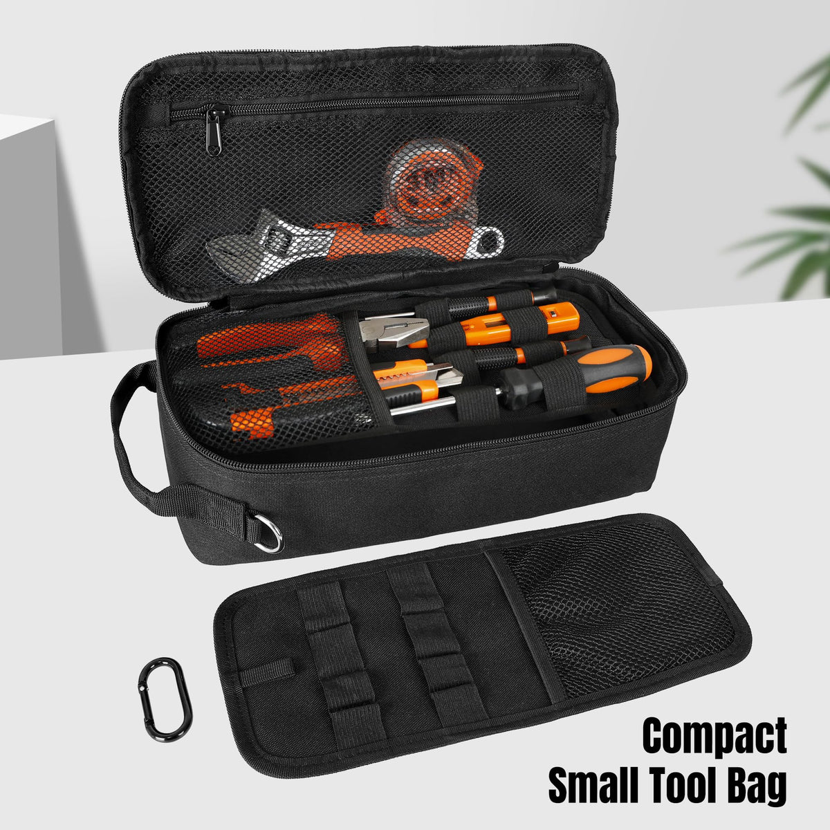 AASTT 13-Inch tool bag external nail apron keeps nails within reach.