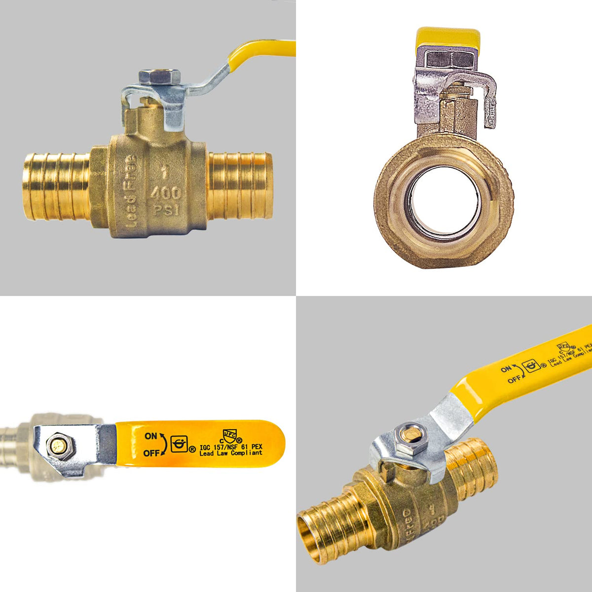 AB PEX valve handle offers a large ergonomic grip for easy operation.