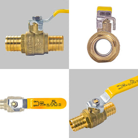 AB PEX valve handle offers a large ergonomic grip for easy operation.