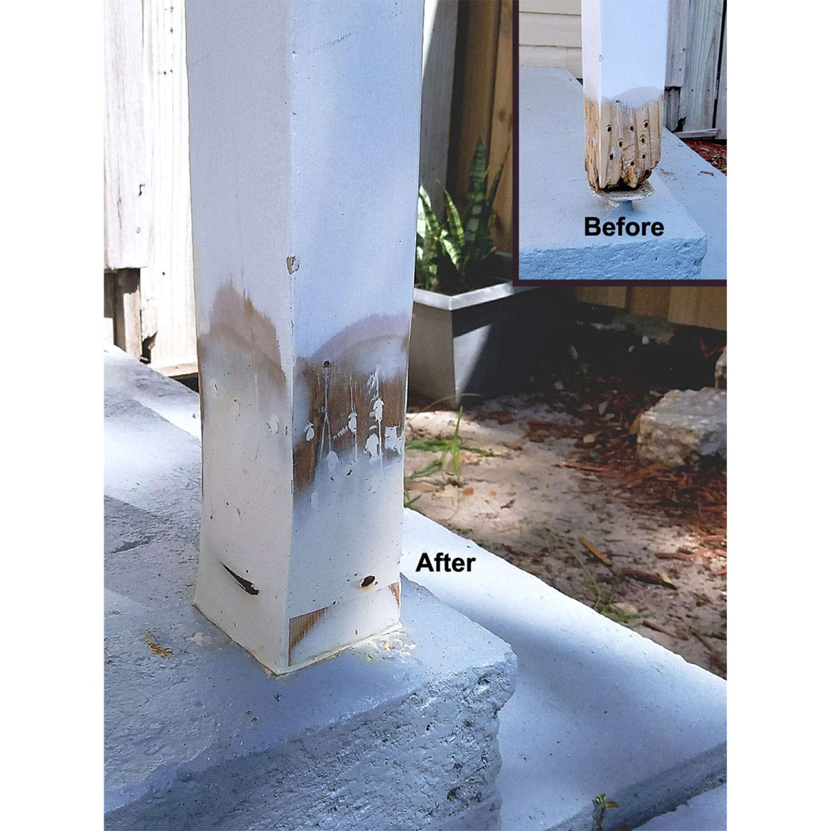 Abatron WD Restoration KT 24oz exterior clapboard repair ready for finishing.
