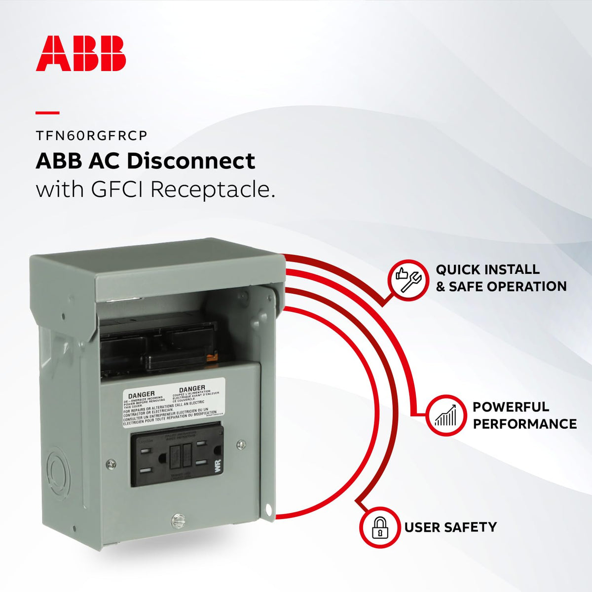 ABB TFN60RGFRCP built-in GFCI receptacle boosts electrical safety