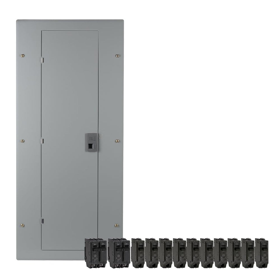 ABB TM3220CCU2K front view shows a 200A main breaker for residential power distribution