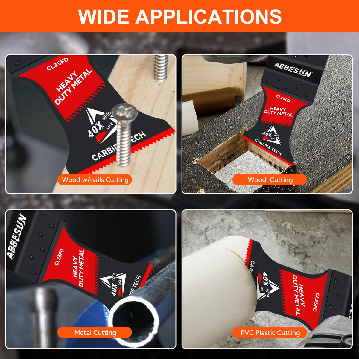 Abbesun four pack carbide blades provides replacement value