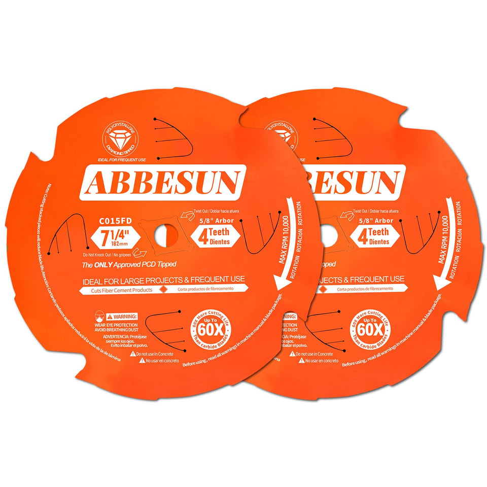 Abbesun D0704DH 2-pack blades for fiber cement cutting