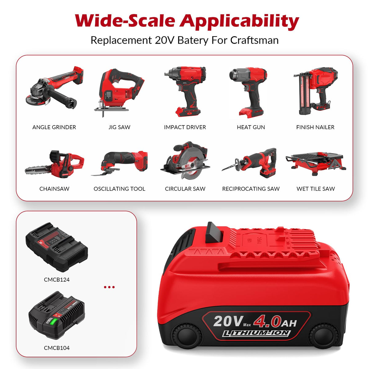 Abeden two-pack provides extended runtime for Craftsman tools