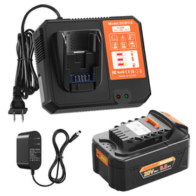 Abeden 5.0Ah battery for Dewalt 20V Max with extended runtime.