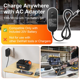 Abeden on-site charging setup keeps tools powered during work.