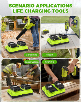 Abeden Ryobi charger safety protections guard batteries during charging.