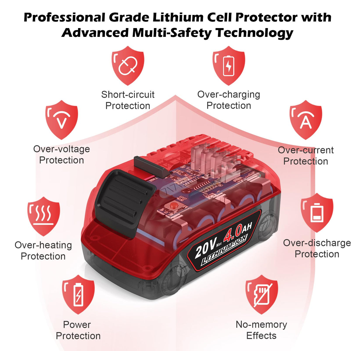 Abeden safety protection circuit safeguards against overcharge and short circuit