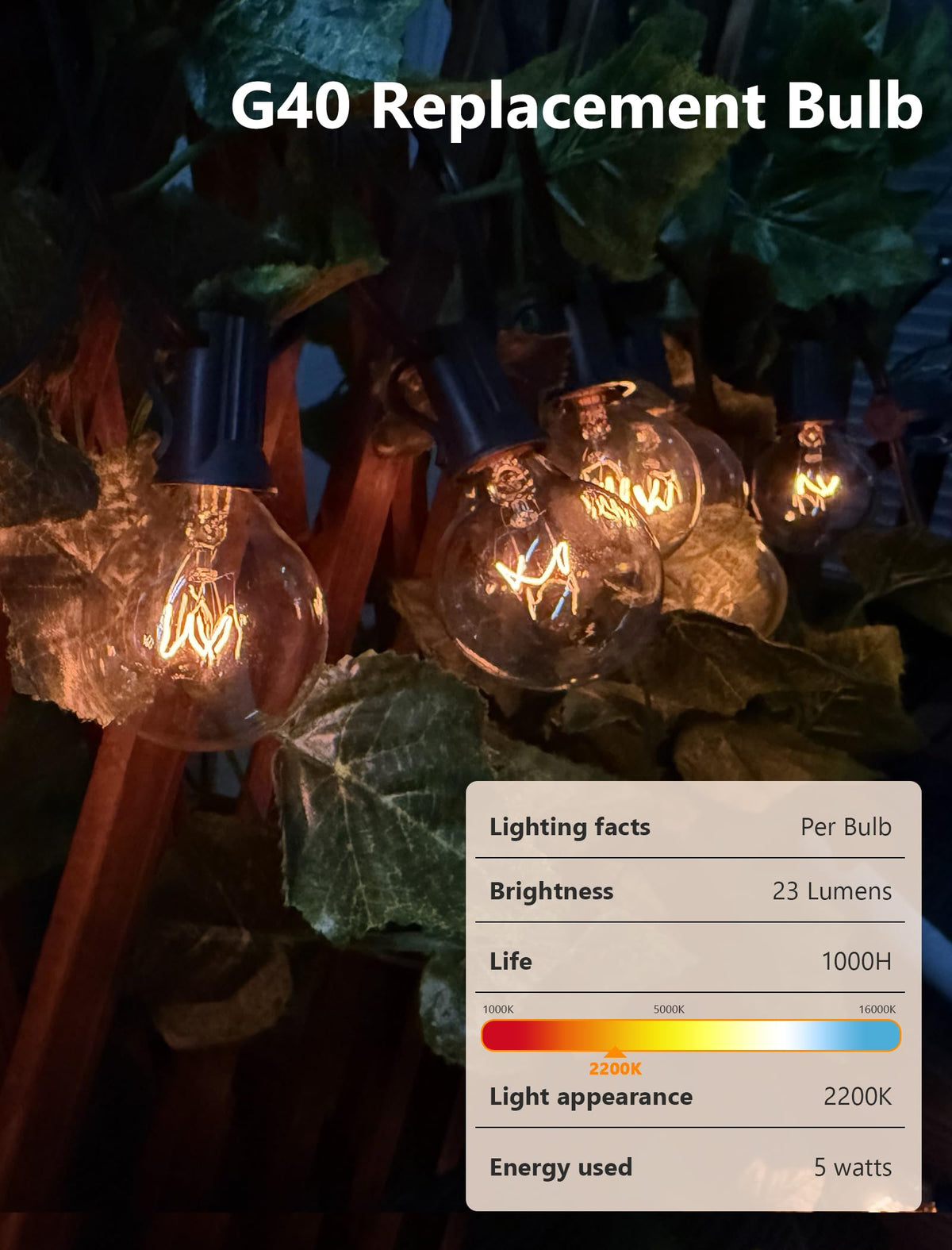 Abeja G40 25-pack of clear globes for quick lighting upgrades.