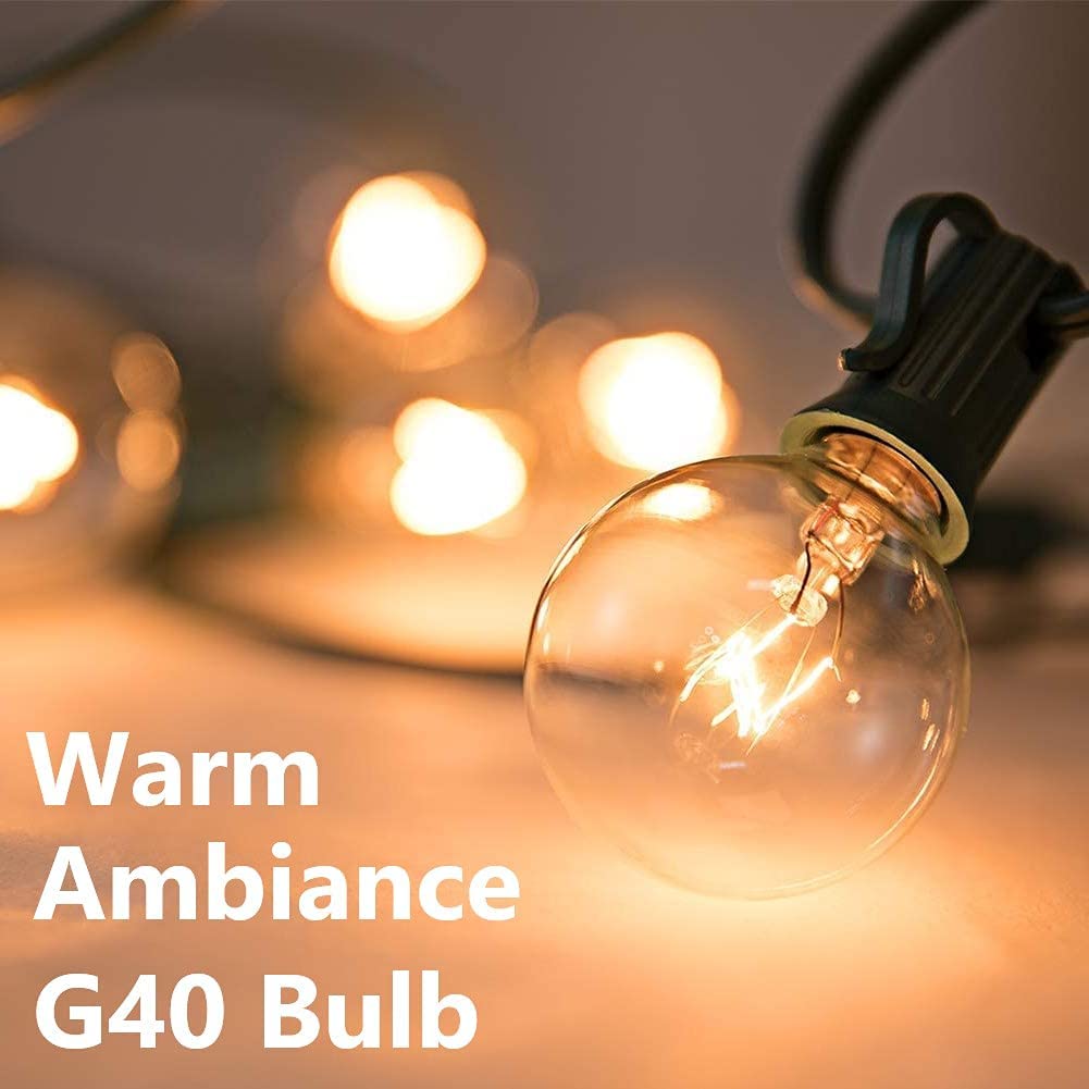 Abeja G40 outdoor-friendly bulb for patios and decks.
