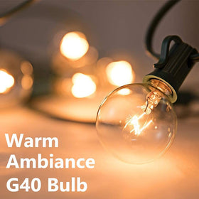 Abeja G40 outdoor-friendly bulb for patios and decks.