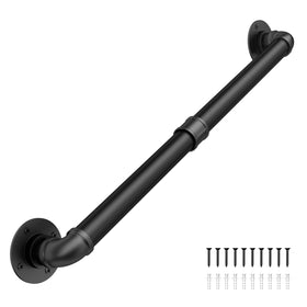 Abiglifty 3FT pipe handrail on stairs, providing durable grip for indoor use