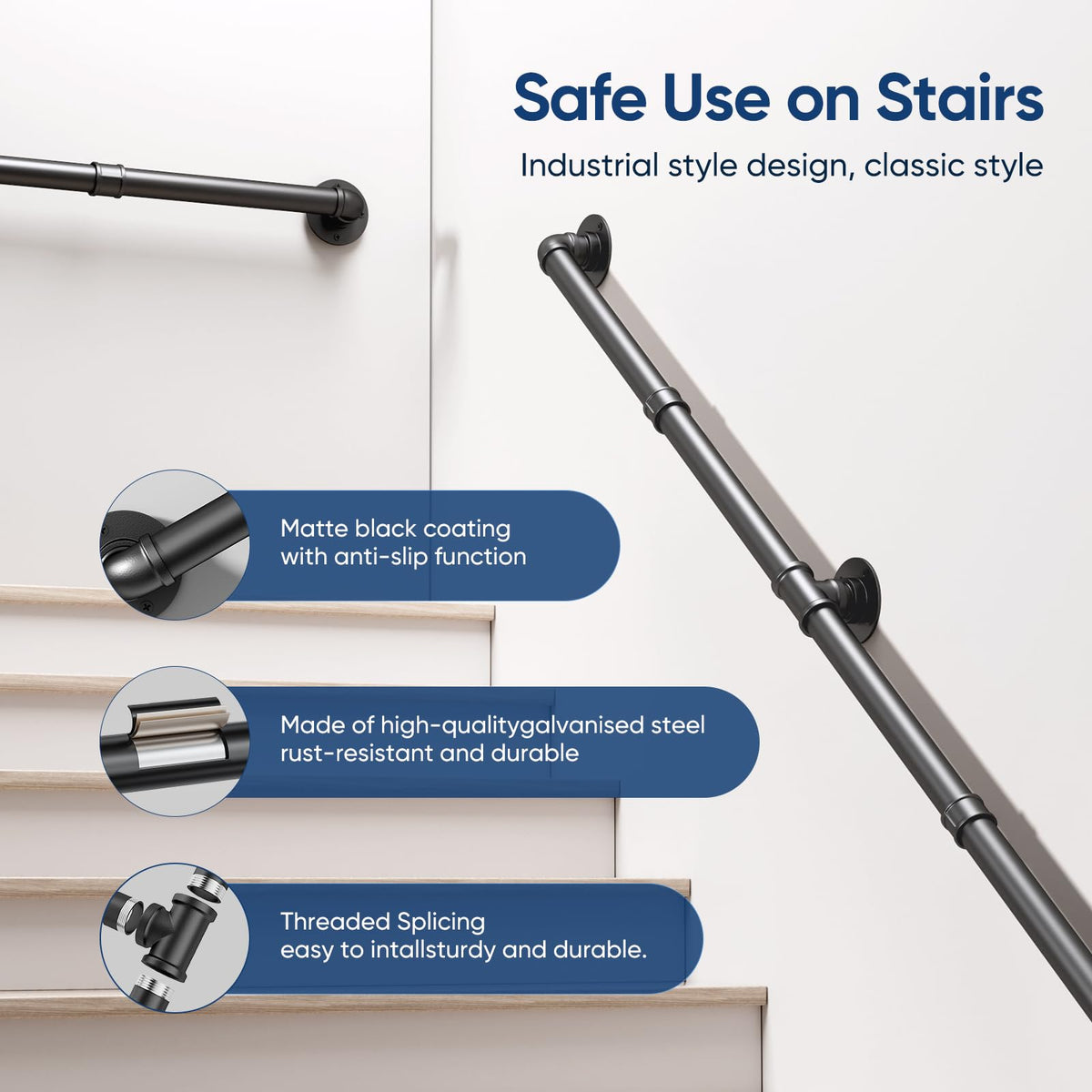 Abiglifty flange plates and screws included for sturdy, simple mounting