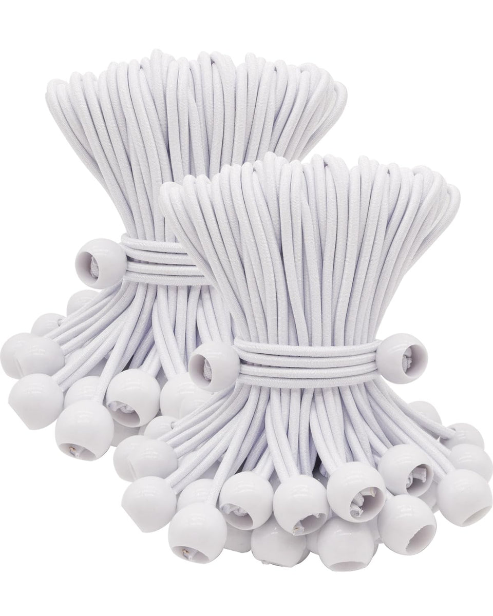 ABINLIN ball bungee cords 6-inch set for tarps and gear.