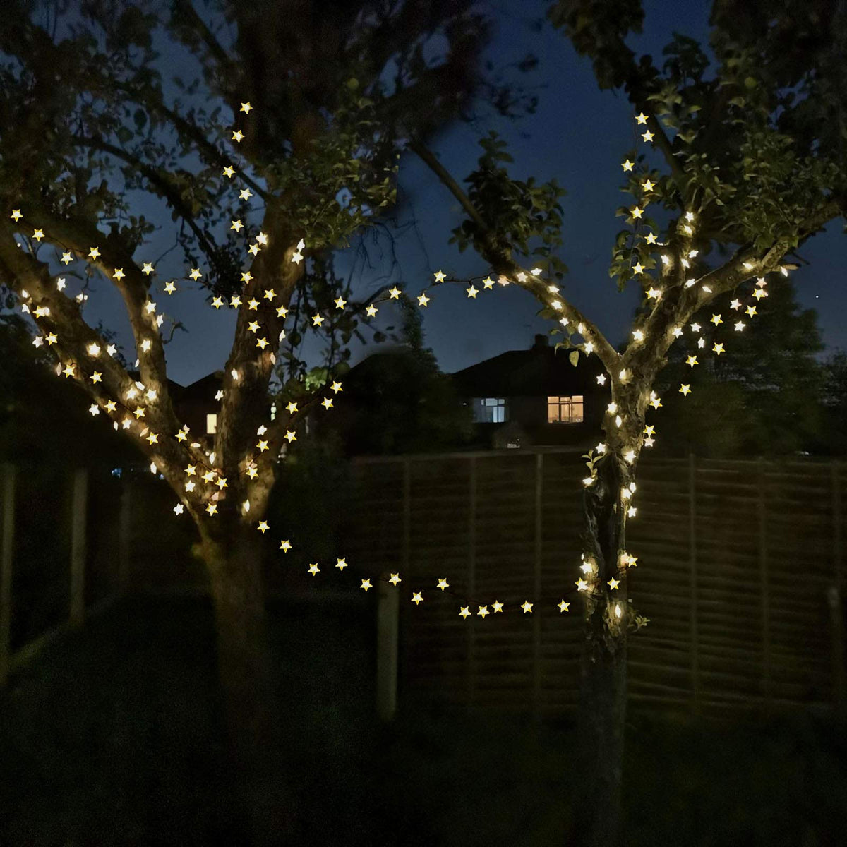 Abkshine decorative sci-fi? No—ambience lighting for evening garden tasks and gatherings.