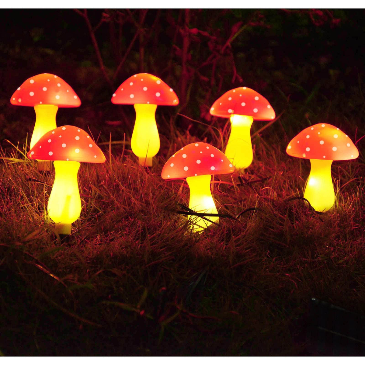 Abkshine mushroom lights with stakes ensure quick, stable outdoor installation