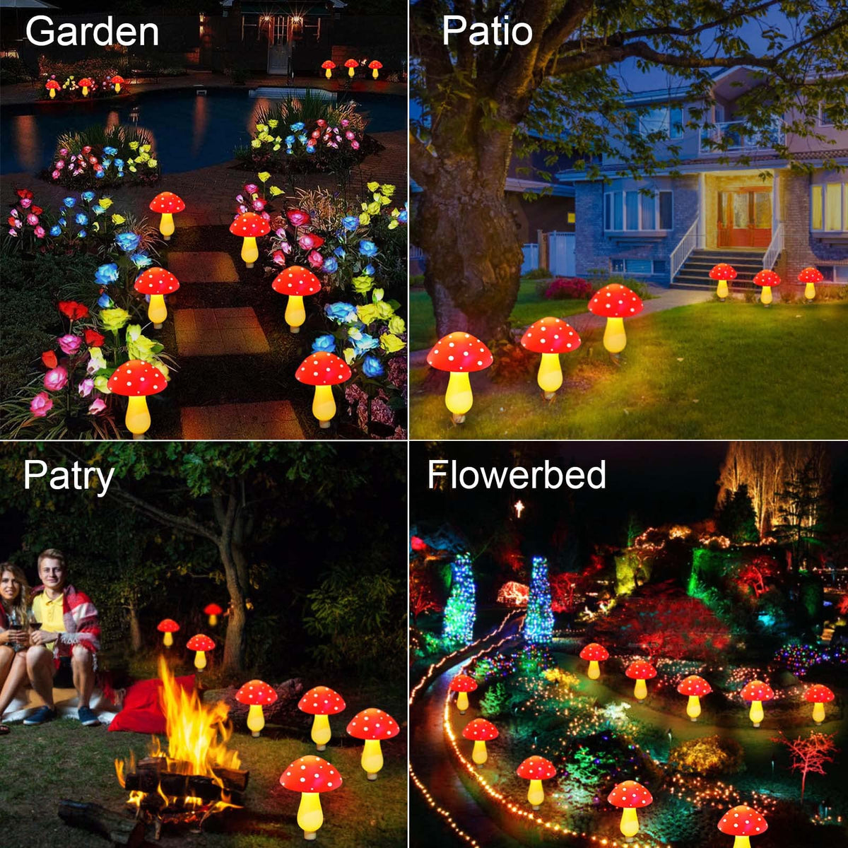 Abkshine red mushroom garden decor ideal for pathways and borders