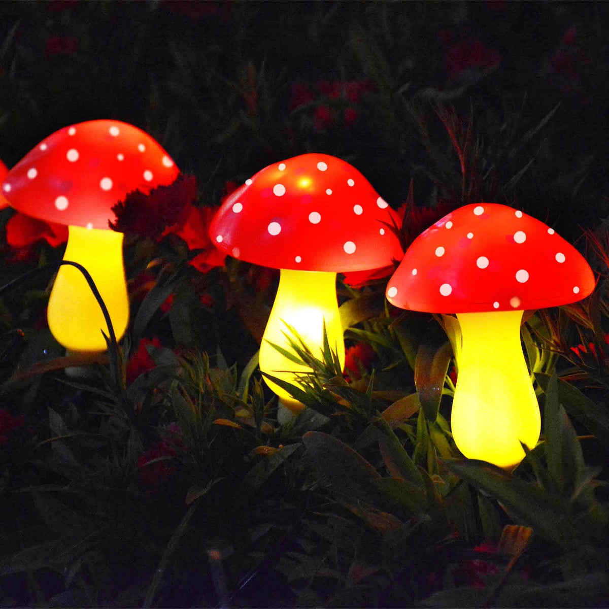 Abkshine upgraded mushroom solar panel powers longer lighting for year-round outdoor spaces