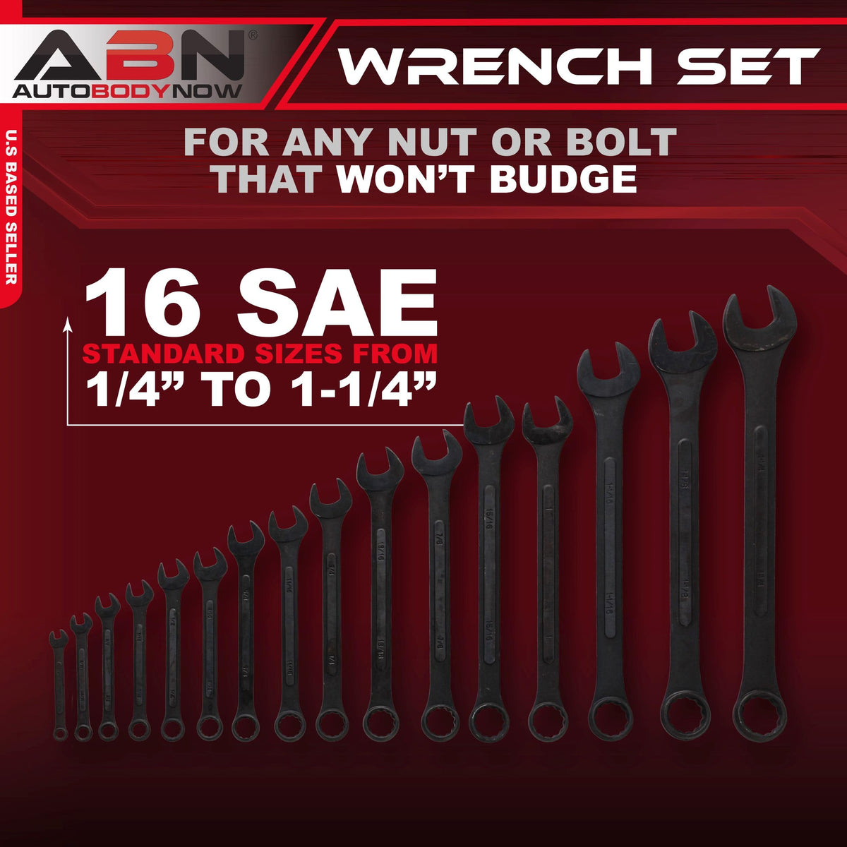 ABN 12-point thin wrenches with open and box ends for stubborn fasteners.