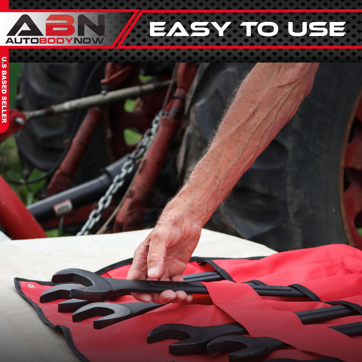 ABN 12-point box end reaches tight spaces for a firm grip.