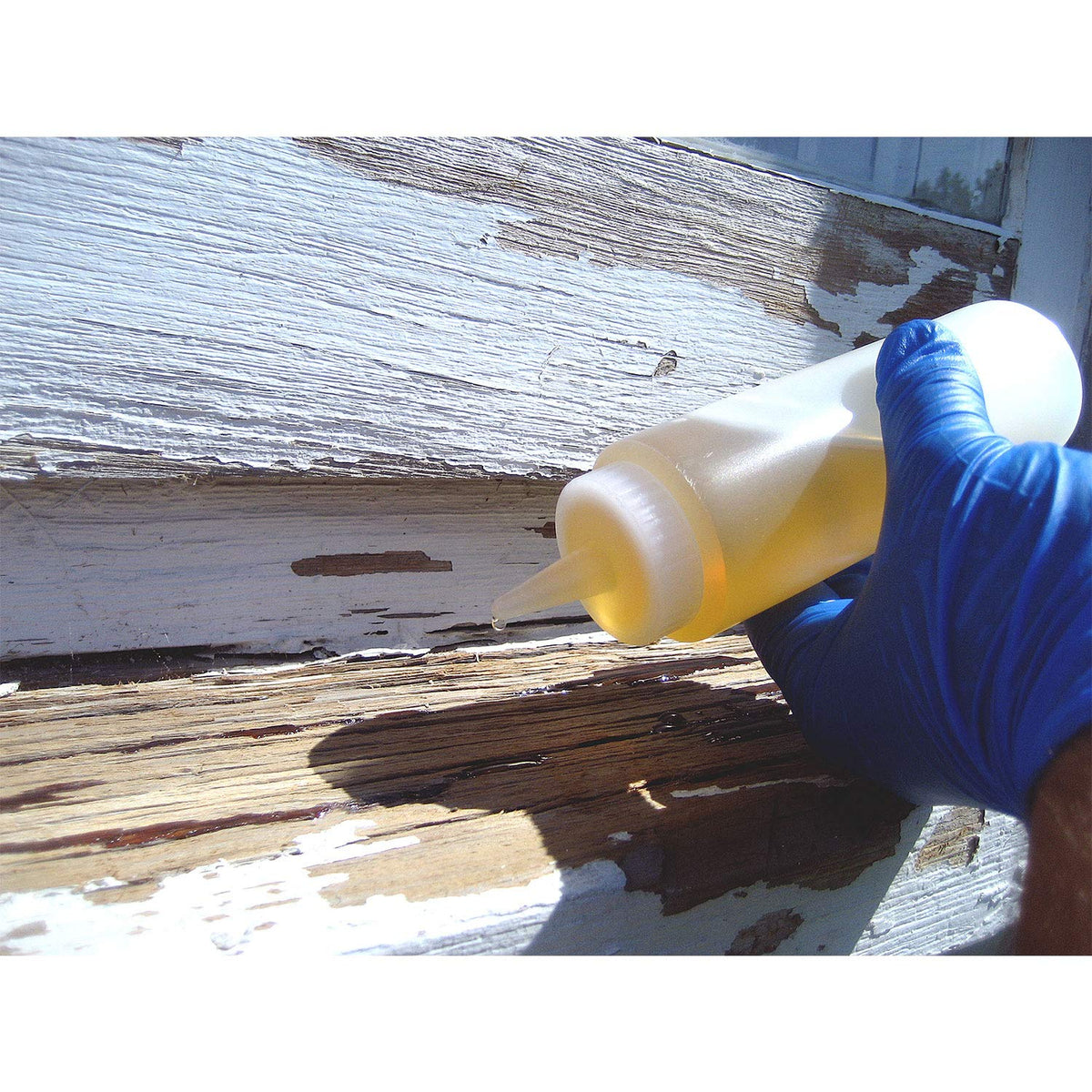 Abatron LiquidWood drying time shown after several hours.