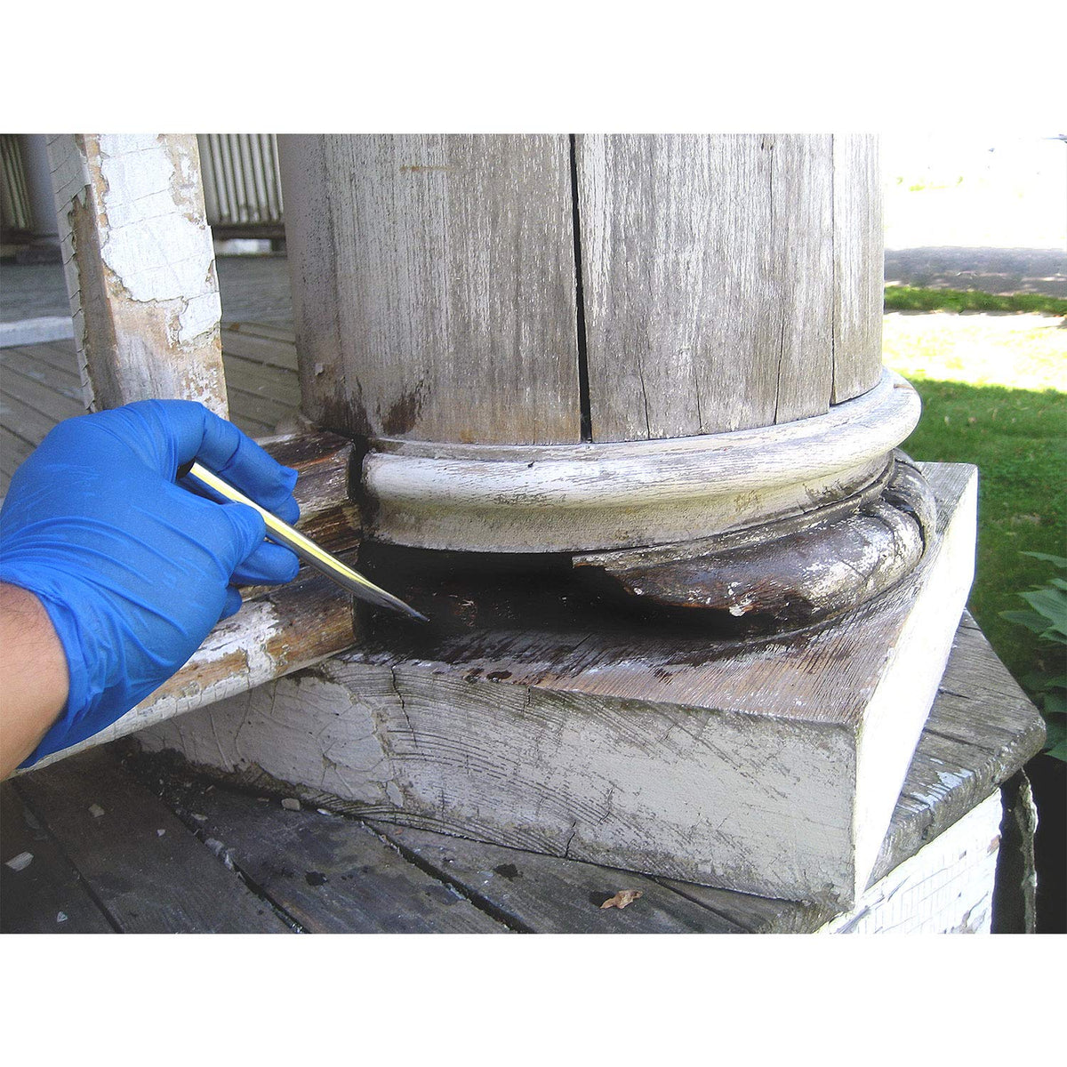 Abatron LiquidWood near-zero VOC solution for safe, durable wood restoration.