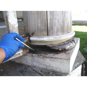 Abatron LiquidWood near-zero VOC solution for safe, durable wood restoration.