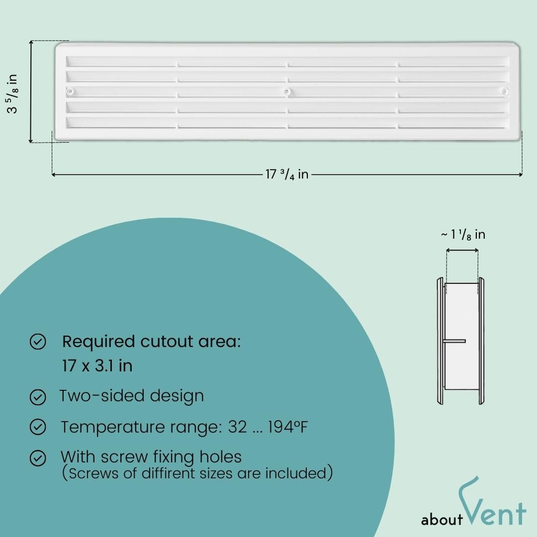 ABOUT VENT modern white door vent installed for a sleek interior update