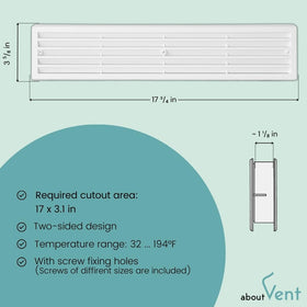 ABOUT VENT modern white door vent installed for a sleek interior update