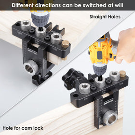 Aboutool dowel jig with 8-10-15 mm bits enables versatile hole sizes