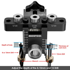 Aboutool portable dowel jig organizer bag keeps tools organized on site