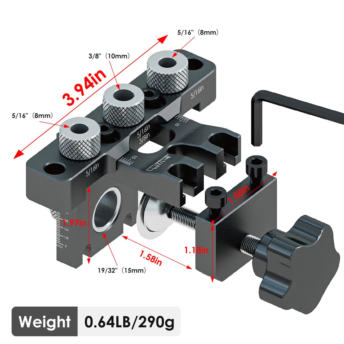 Aboutool precision drill guide with laser scales ensures accurate board setup