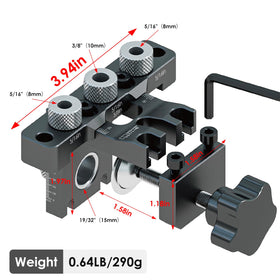Aboutool precision drill guide with laser scales ensures accurate board setup