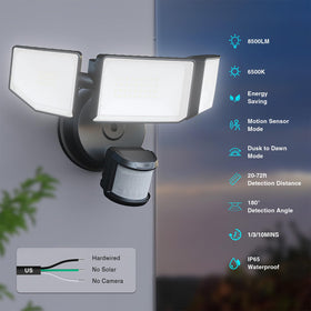 Abovizo 8500LM output at 6500K provides clear outdoor illumination