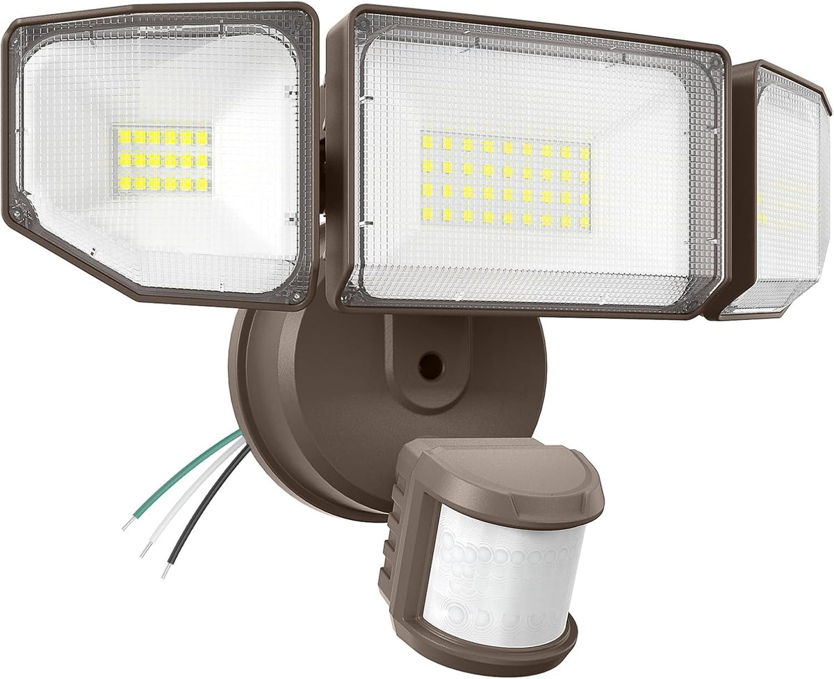 Abovizo 85W LED security lights front view delivering high brightness for outdoor security.