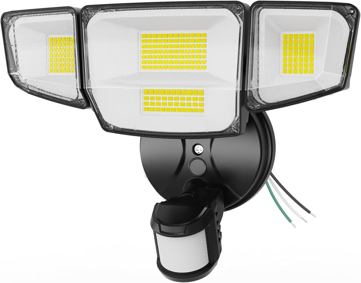 Abovizo 90W LED security light with front view; ideal for outdoor lighting.