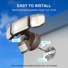 Abovizo porch, yard, and entryway lighting enhances nighttime visibility.