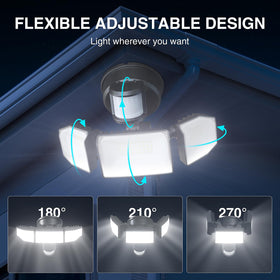Abovizo wide coverage for porch, driveway, and garage areas