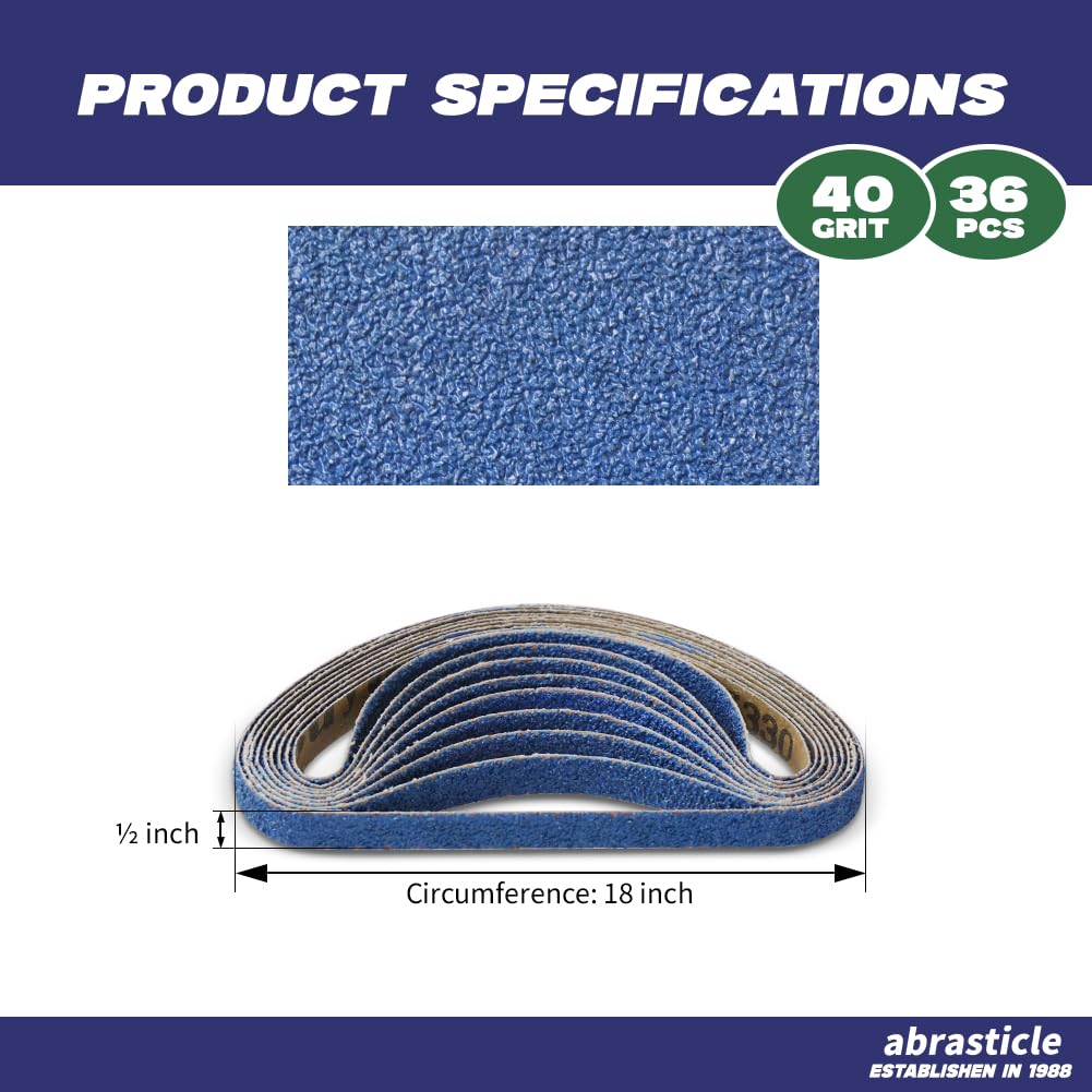 Abrasticle zirconia belt designed for durability in metal and wood sanding.