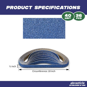 Abrasticle zirconia belt designed for durability in metal and wood sanding.