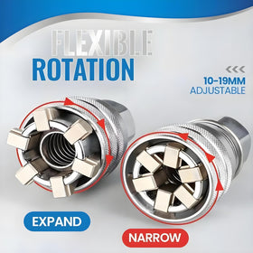 Abruga 3/8-drive versatility replaces many sockets.
