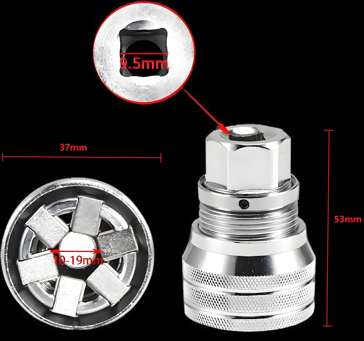 Abruga universal socket for auto, home, and construction.
