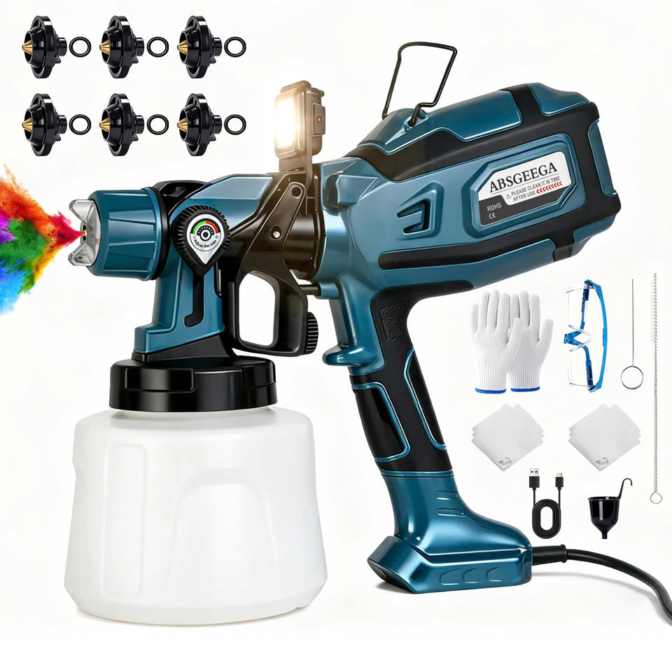 ABSGEEGA paint sprayer 1250W front view for quick wall coverage.