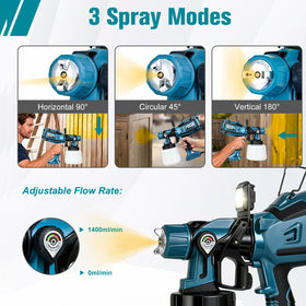ABSGEEGA 1400ml capacity supports large-area painting tasks.
