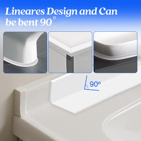 ABSOFINE caulk tape shower strip creates a seamless seal around the enclosure.