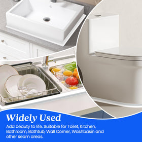 ABSOFINE caulk tape sink gap fills joints for a neater look.