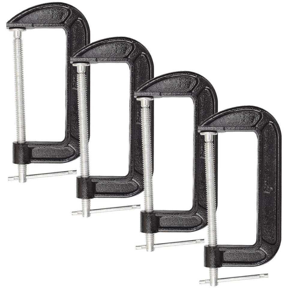 ABuff 4-piece 6-inch clamp set on workbench ready for assembly tasks